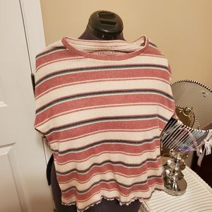Red blue stripped shirt